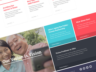 Prevent Blindness Homepage Concept agency homepage launchpad lab marketing mockups vision web