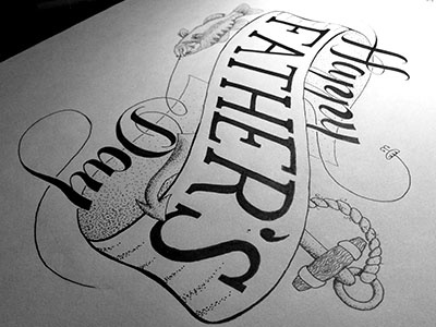 Father's Day day fathers illustration lettering