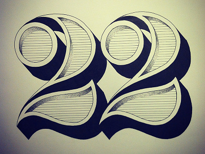 22 challenge classic lettering ornament type