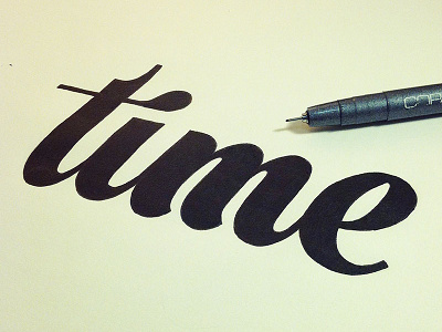 Time challenge lettering time type