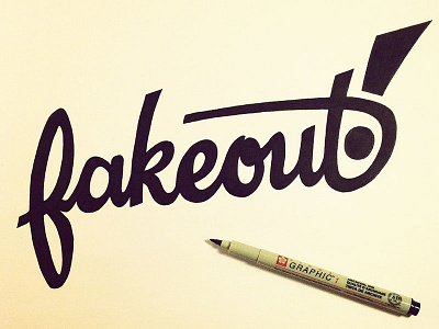 Fakeout! challenge fakeout handlettering lettering script type
