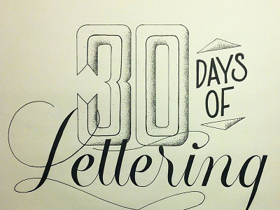 30 Days of Lettering challenge illustration lettering month type