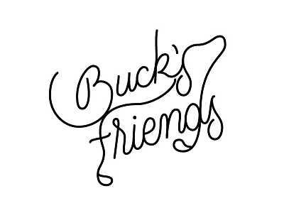 Buck's Friends logo Round 1 dog lettering logo logotype rescue