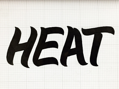 Heat lettering retro type