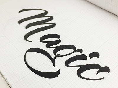 Magic handlettering lettering script type