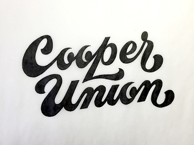 Cooper Union cooperunion handlettering handtype lettering script type typography