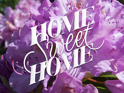 Home Sweet Home handlettering handtype home lettering type