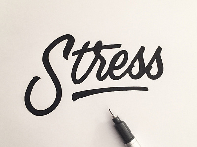 Stress handlettering handtype lettering monoweight script stress type