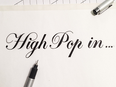 High Pop in... handlettering handtype lettering movie title type