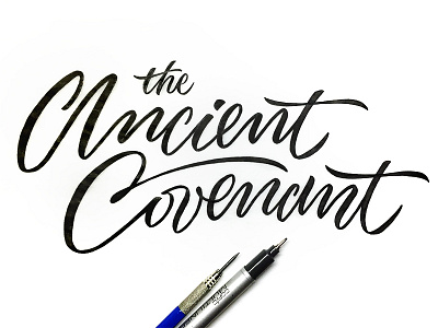 Ancient Covenant handlettering handwriting lettering thefaceless type