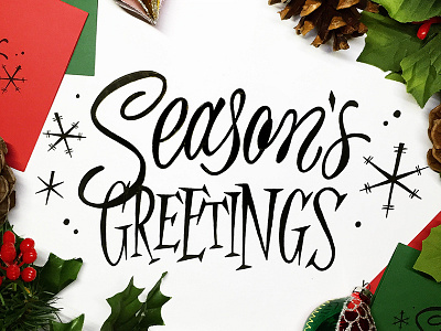 Season's Greetings christmas cxc2015contest holiday lettering retro type vintage