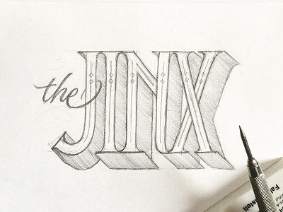 The Jinx hbo jinx lettering sketch type wip