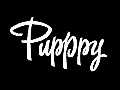 Pupppy handlettering lettering rough type