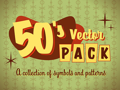 50's Vector Pack 1950s 50s oldschool pack pattern retro shape symbol vector vintage