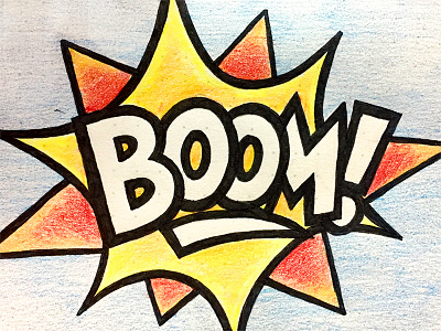 Boom! boom comic explosion lettering type