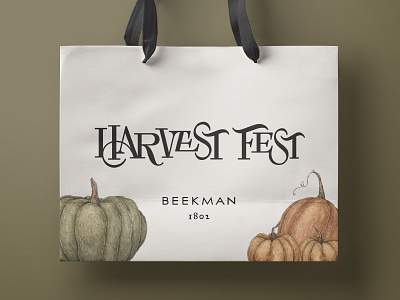 Harvest Fest Bag bag festival harvest lettering packaging serif type vintage