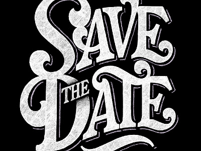 Save The Date invitation lettering save the date serif sketch vintage wedding