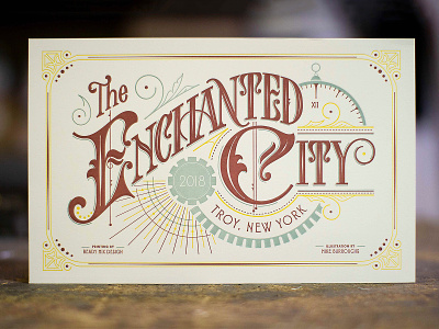 The Enchanted City city enchanted lettering letterpress ornaments steampunk victorian vintage