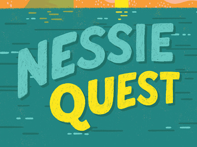 Nessie Quest adventure book title children children book illustration kid lettering loch ness nessie playful quest type