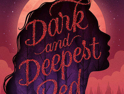 Dark and Deepest Red book cover book cover design book title lettering publishing script title lettering young adult