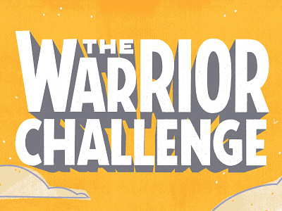 The Warrior Challenge 3d type book lettering book title cover design dimensional type lettering sans serif type