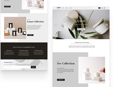 Candle Shop Home Page Design
