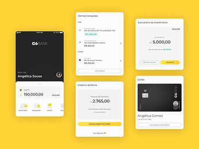 C6 Bank - Home app bank digital finance fintech product product design ui ux