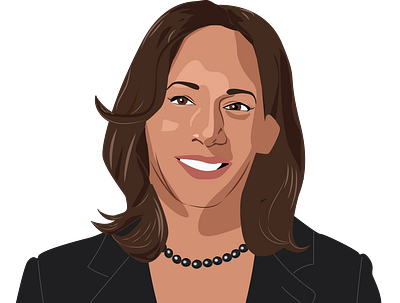 Madam Vice President illustrator kamala harris portrait vector illustration