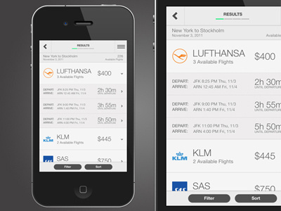 OutBound App Concept air ia ios iphone travel ui ux wireframes