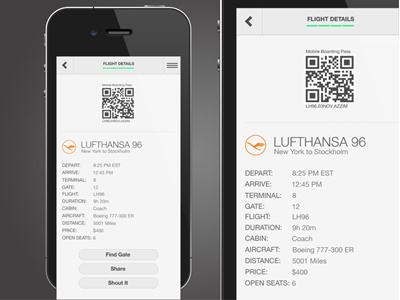 OutBound App Concept air ia ios iphone travel ui ux wireframes