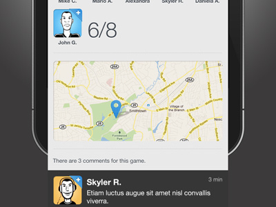 iPhone app ios iphone social sports ui ux