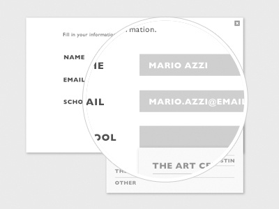 Form clean form minimalism overlay ui