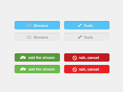 kickstreams.com "buttons"