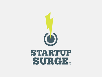 Startup Surge branding community event flat logo mega mega inc startup