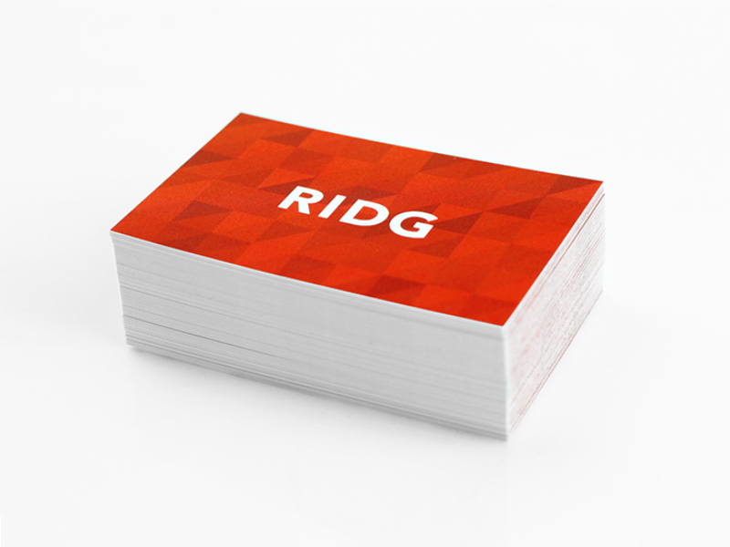 RIDG Business Cards mega mega inc branding print business card pattern geometric