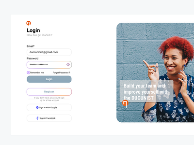 Duncunist login page