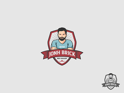 Body Building Logo With Vintage Style badge logo design illustration vector vintagelogo