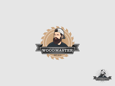 Woodcrafter Logo With Vintage Style badge logo characterdesign design vintagelogo