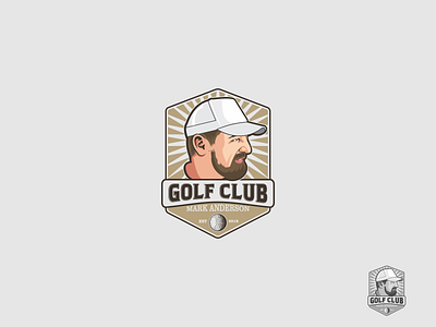 Golf Training Character Logo With Vintage Style badge logo characterdesign design vintagelogo