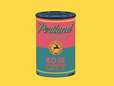 Portland Warhol Can can illustration pop art vector