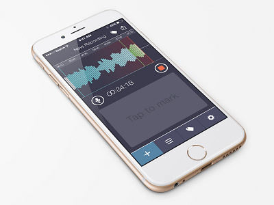 LISTEN app apple dark ios iphone mobile recording ui ux