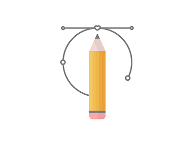 Tools bezier design icon pencil sketch tool vector
