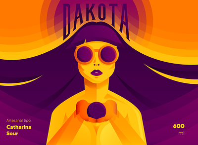 Dakota beer - Açai berry art beer beer label design illustration illustrator vector