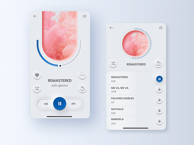 Music Player daily 100 challenge daily100challenge dailyui dailyuichallenge neumorphic ui