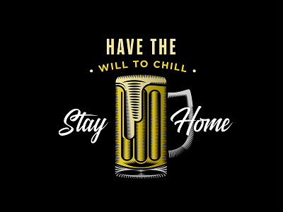 Will to Chill beer illustration michigan mug pint quarantine