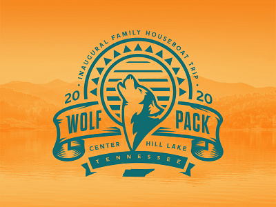 Family Vacation Shirt badge banner illustration mockup tennessee vector wolf