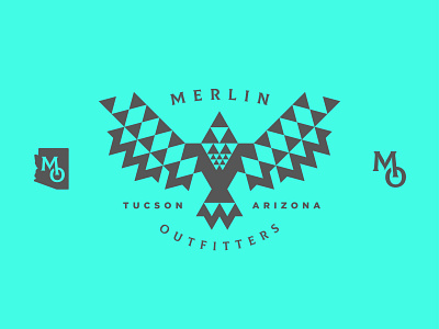 Merlin Outfitters arizona bird brand branding eagle illustration mark
