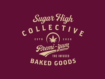 Sugar High Collective_02 baked branding edible marijuana pot premium typography vector