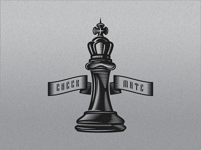 King Chess Piece banner check mate chess illustration king texture