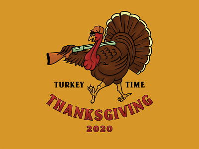 Turkey Time hunting illustration michigan texture thanksgiving true grit turkey turkey day